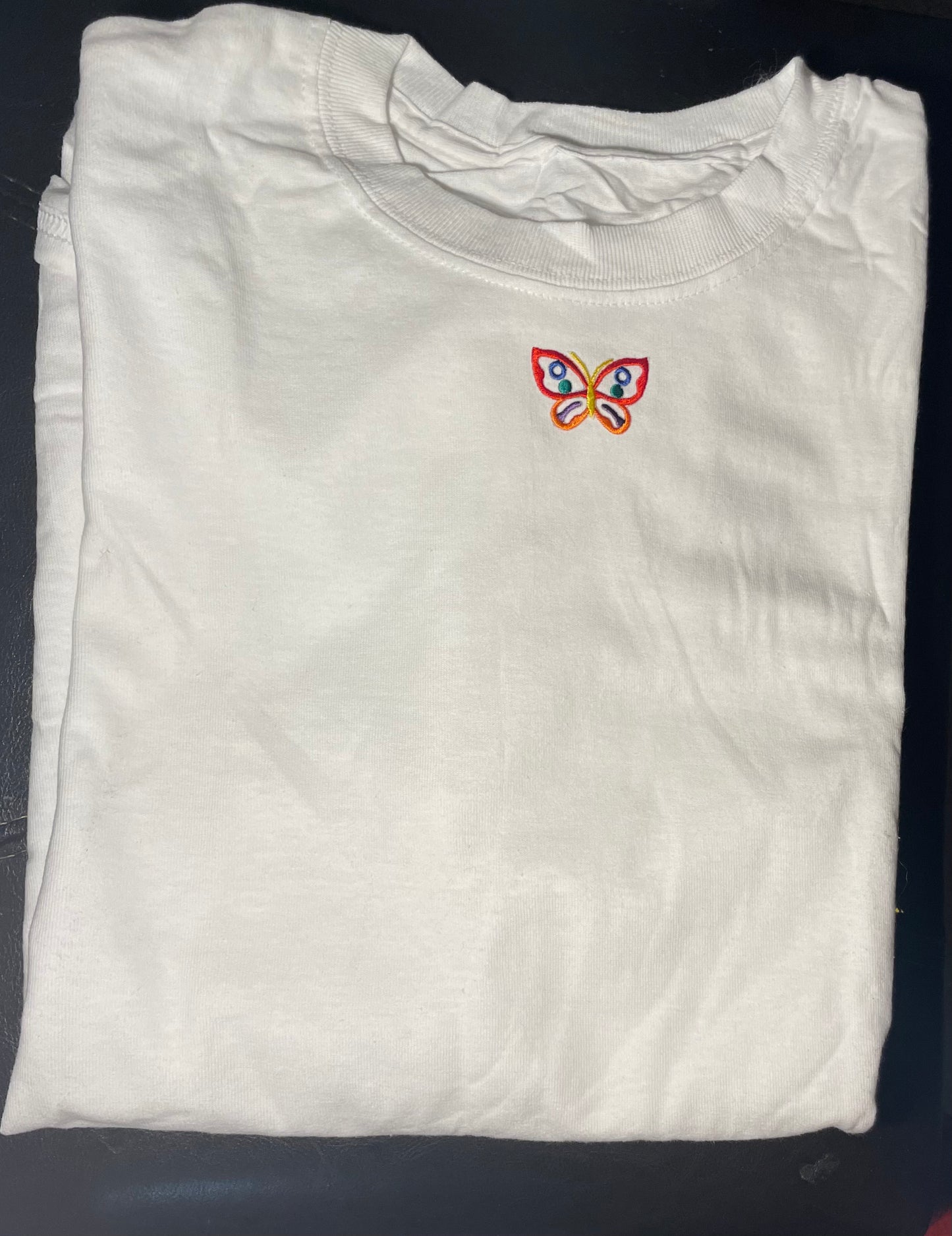 Colorful Butterfly | Tee in White